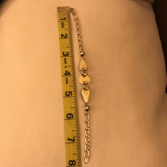 Italy Sterling Silver Resin Flower Link Bracelet - Picture 8 of 8